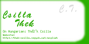 csilla thek business card